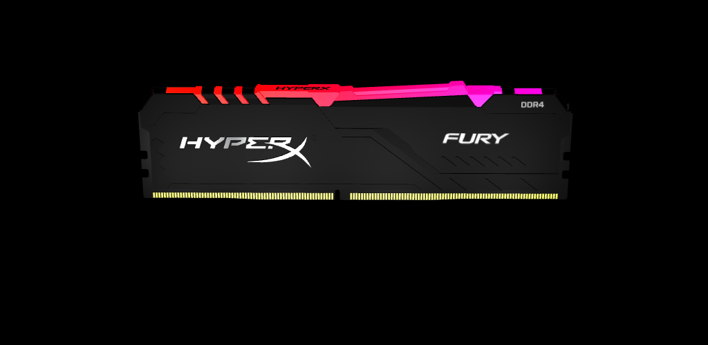 HyperX FURY RAM 64 GB (4 x 16 GB) DDR4-3200 RGB